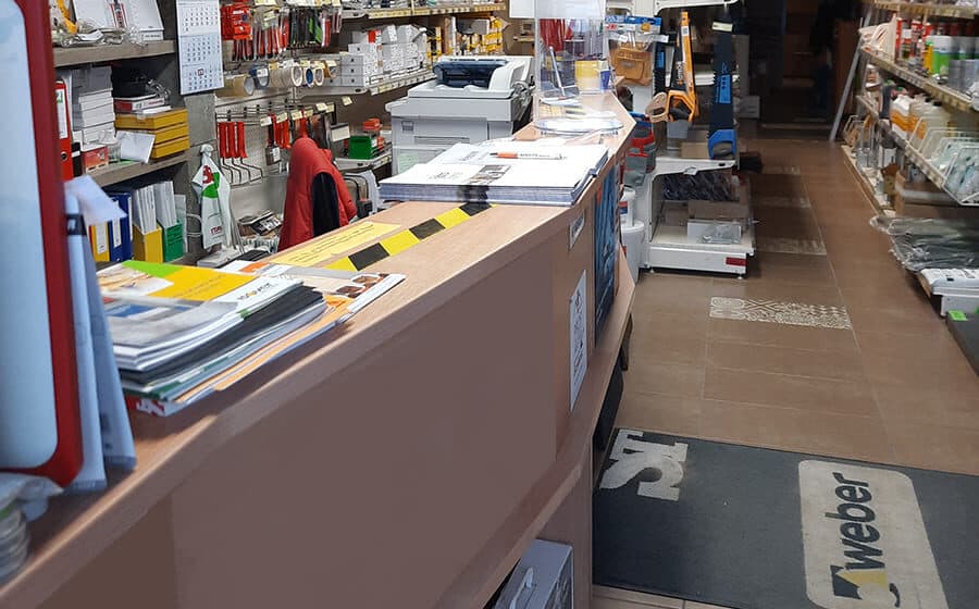 Stavmat Balassagyarmat, az üzlet belső