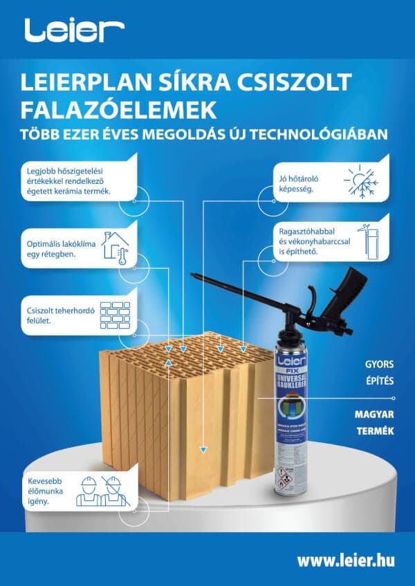 LeierPlan síkra csiszolt falazóelemek